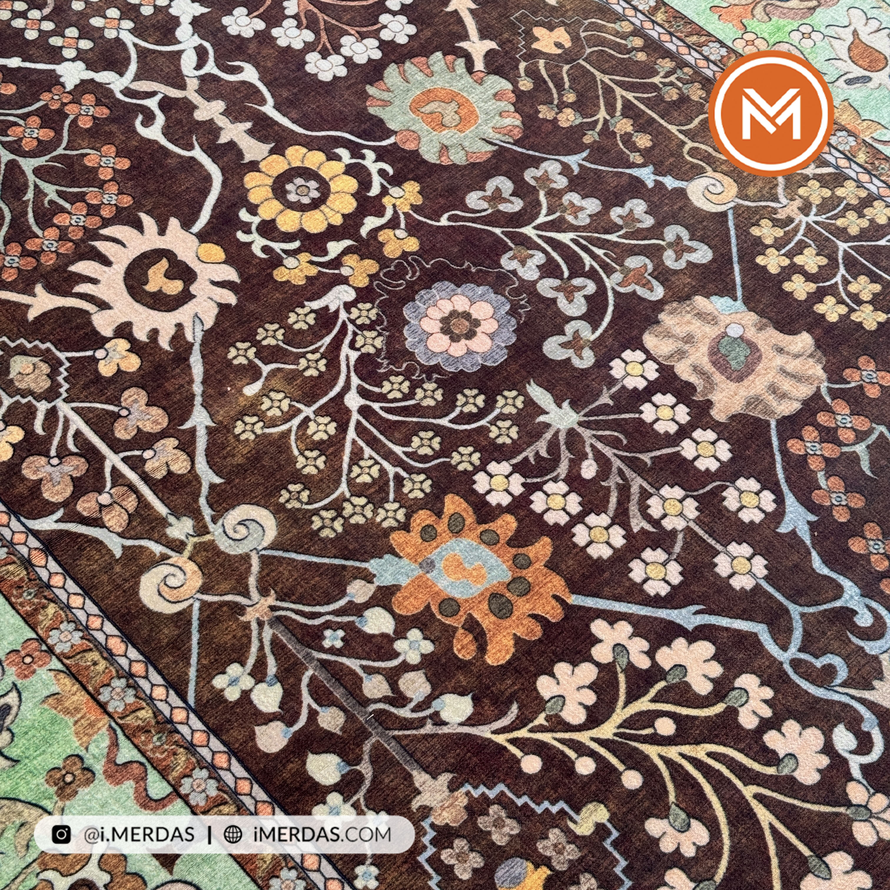 فرش کهنه نما اختصاصی کد 22214 زمینه تمام رنگ